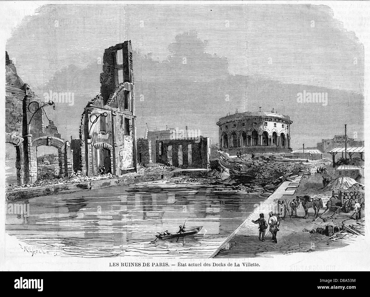 DOMMAGES À LA COMMUNE 9 Banque D'Images