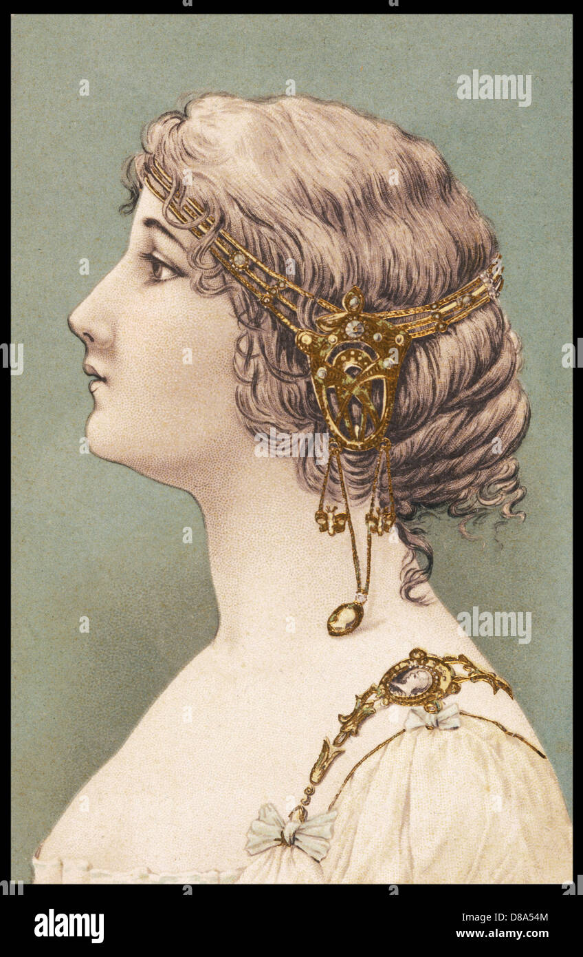 Art nouveau Headdress Banque D'Images