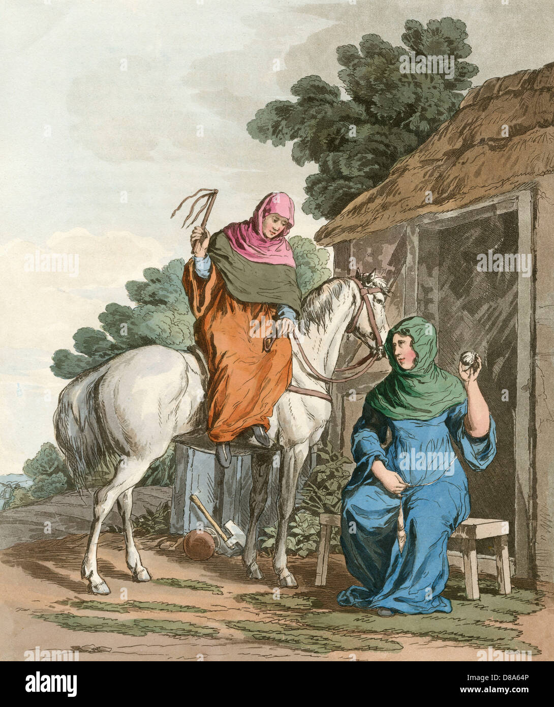 Femmes anglo-saxonnes Banque D'Images