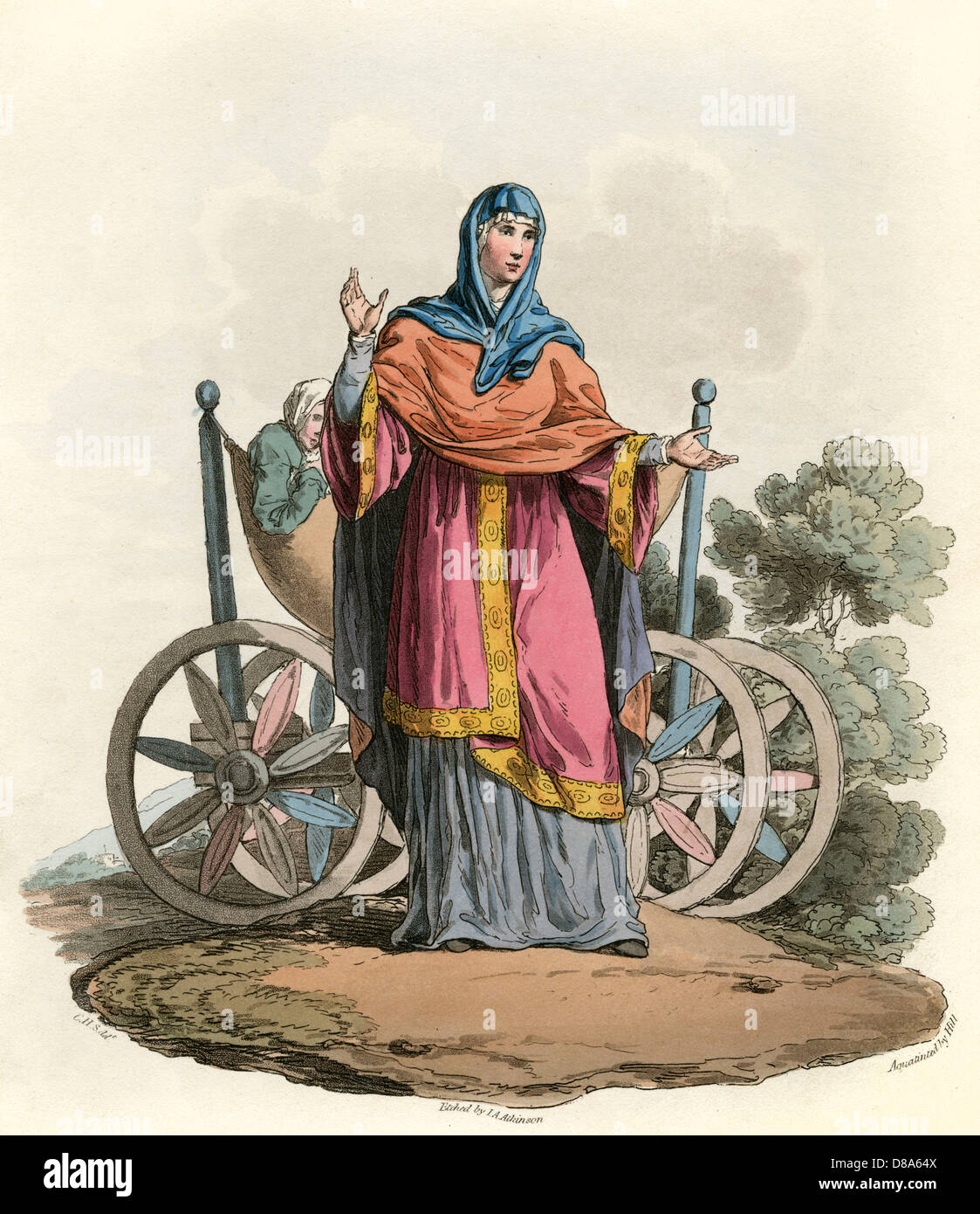 Dame anglo-saxonne Banque D'Images