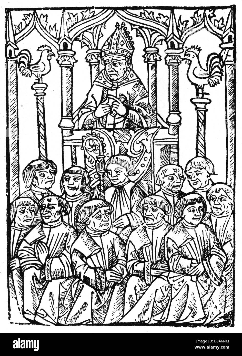 ÉVÊQUE PRÊCHANT Banque D'Images