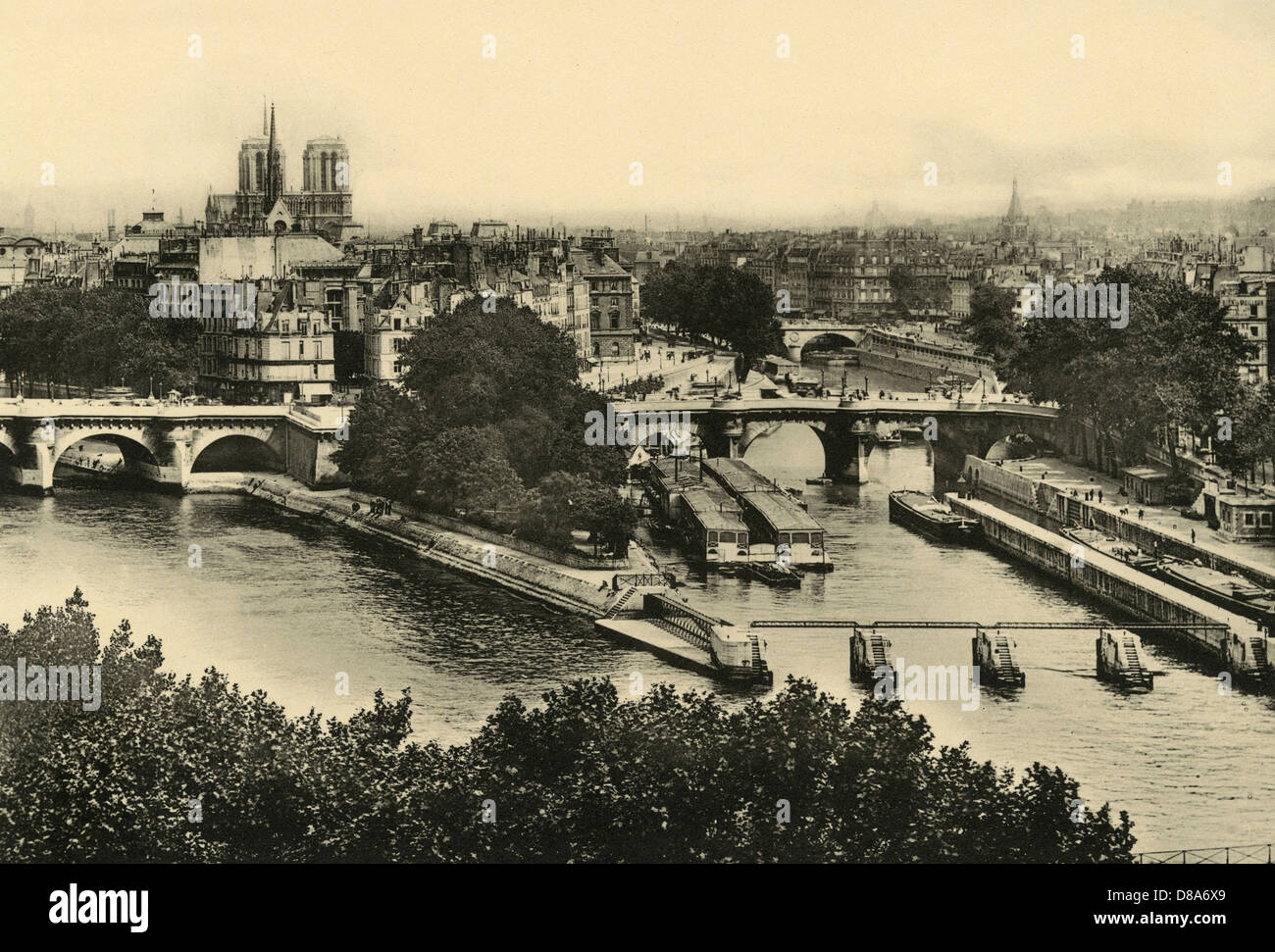 PARIS SEINE 1904 Banque D'Images