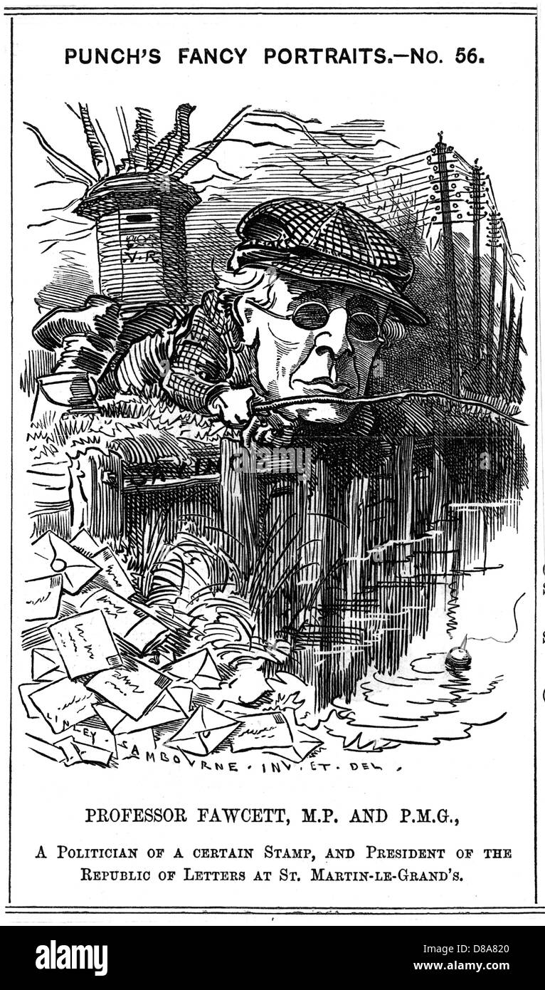 HENRY FAWCETT (poinçon) Banque D'Images