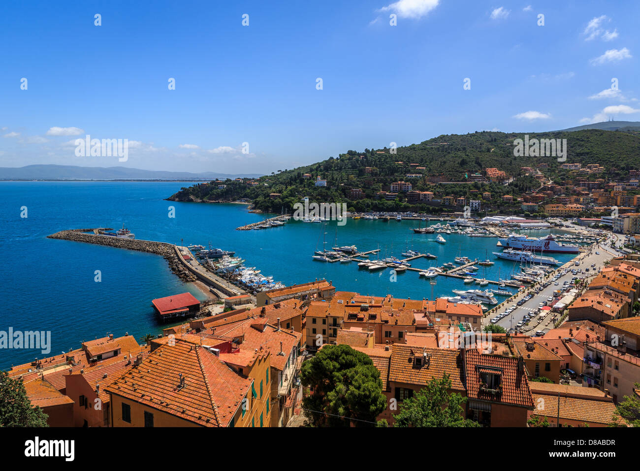 Vue Sur Le Front De Mer De Porto Santo Stefano Monte