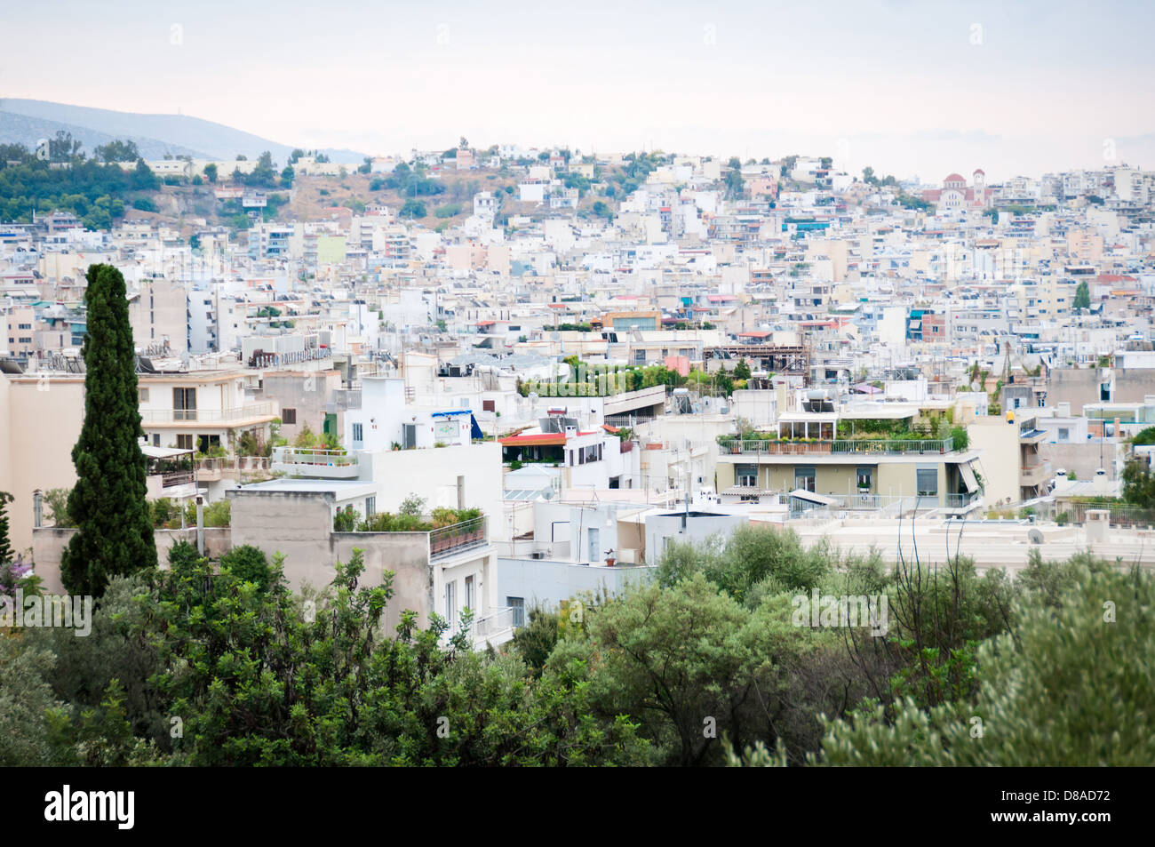 Vue de la ville d'Athènes en Grèce Banque D'Images