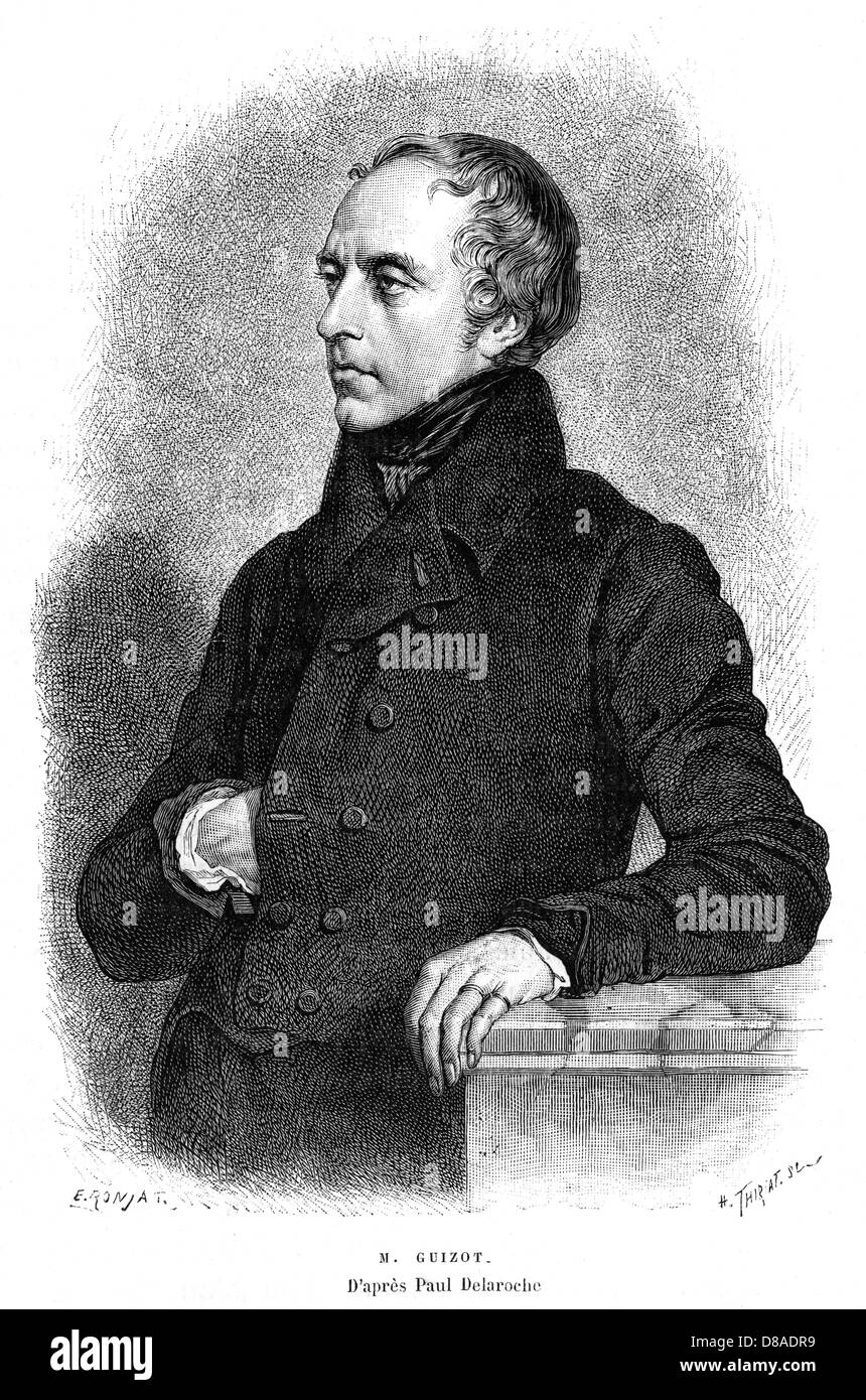 François Pierre Guillaume GUIZOT Banque D'Images