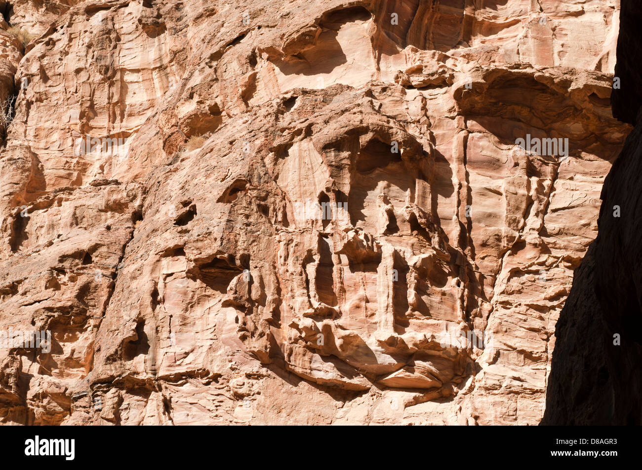 Formation de roche ancienne à Petra, Jordanie Banque D'Images