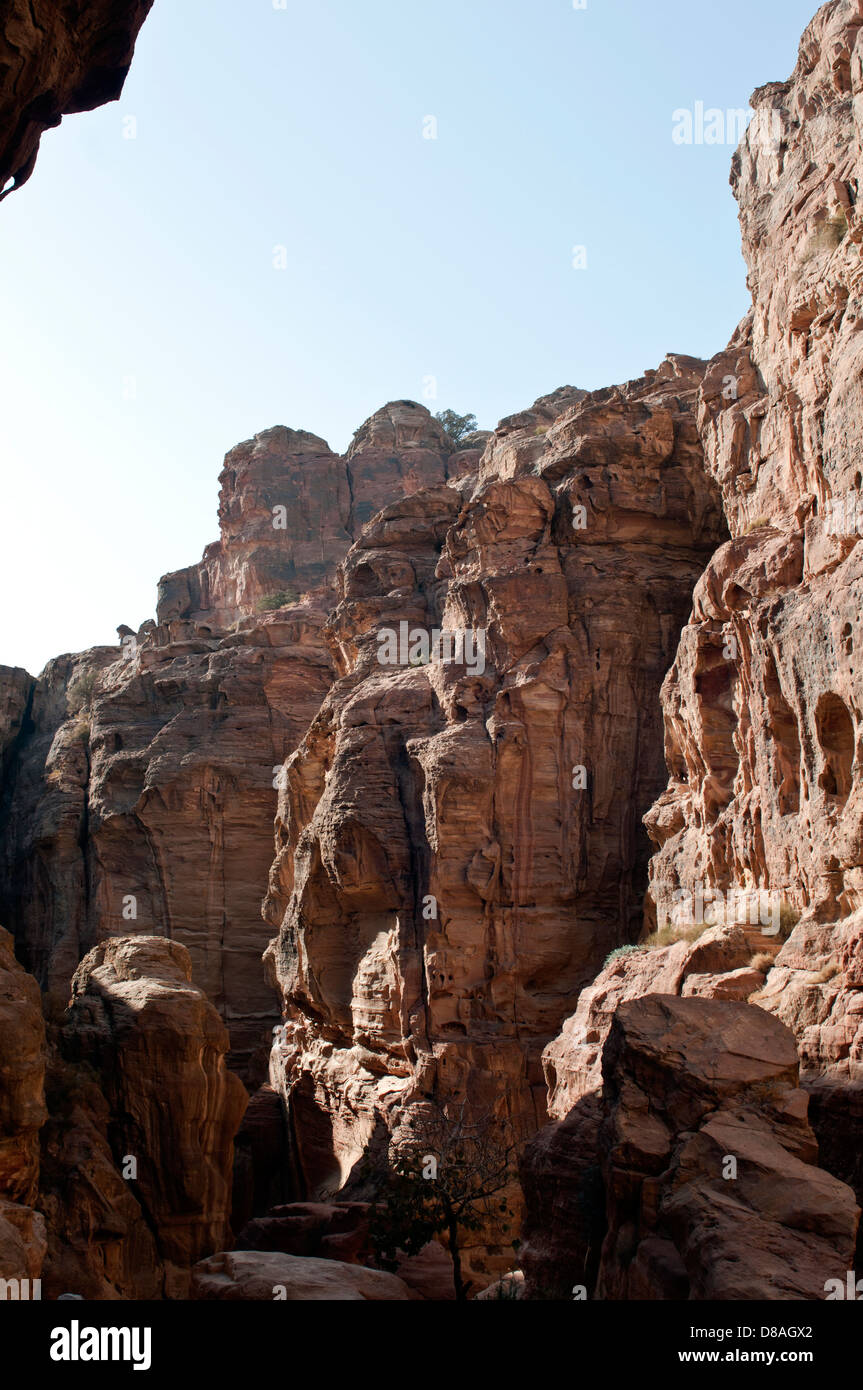 Formation de roche ancienne à Petra, Jordanie Photo Stock - Alamy