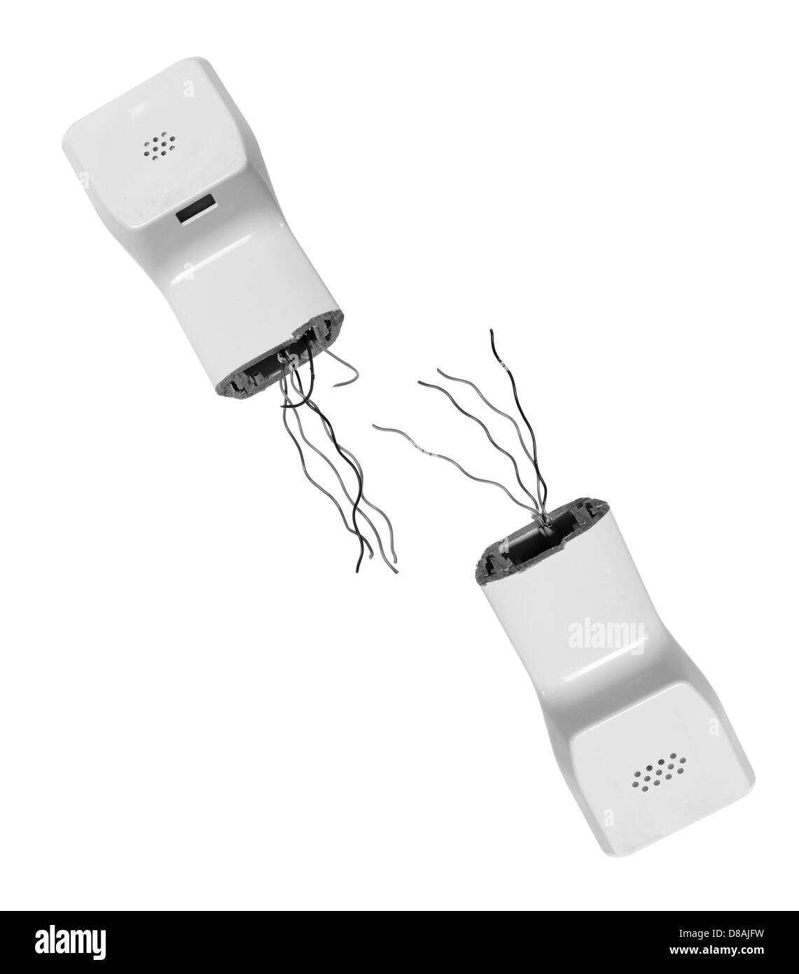 Récepteur Téléphone cassé Banque D'Images