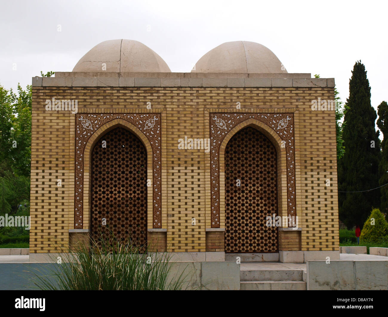 Une architecture d'adobe à Isfahan, Iran Banque D'Images