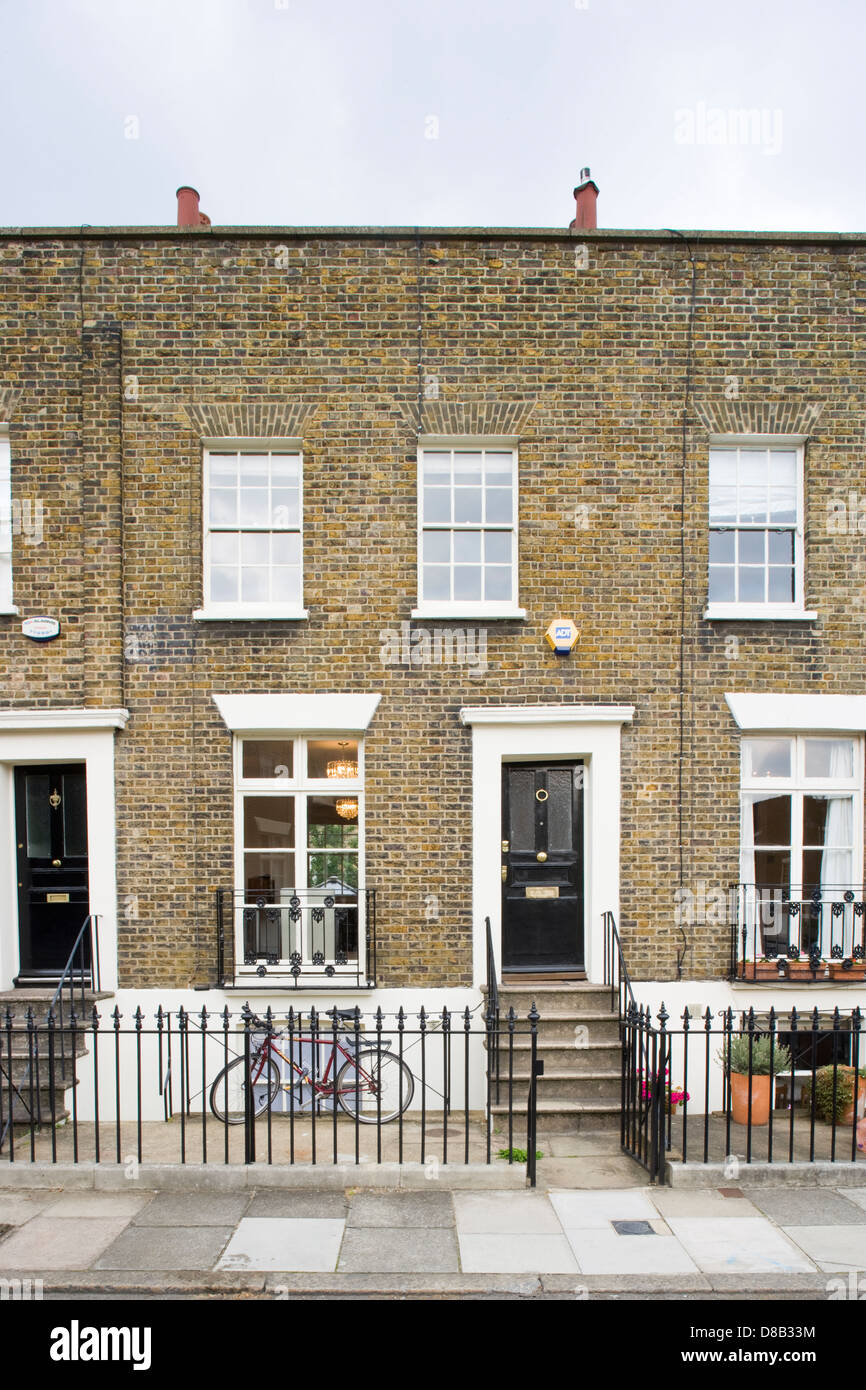 Maison mitoyenne dans le centre de Londres Banque D'Images