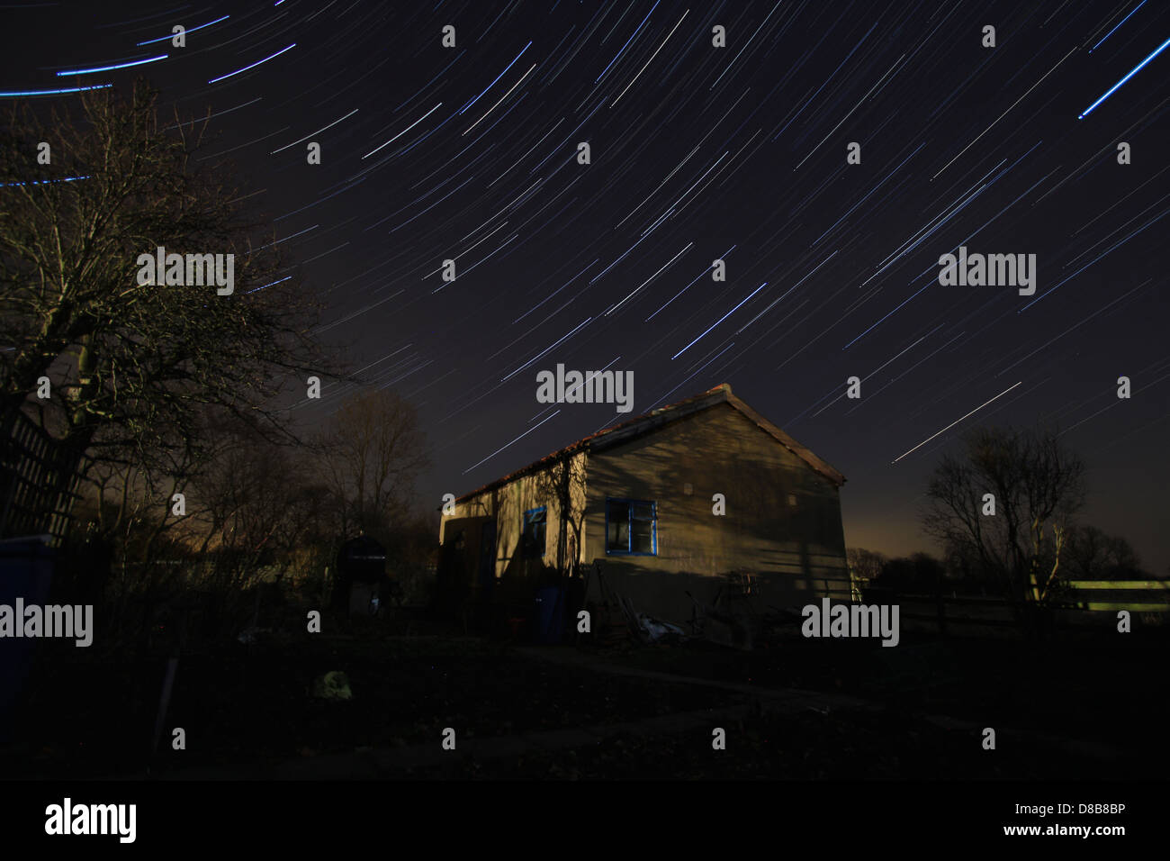 Yorkshire barn star trail Banque D'Images