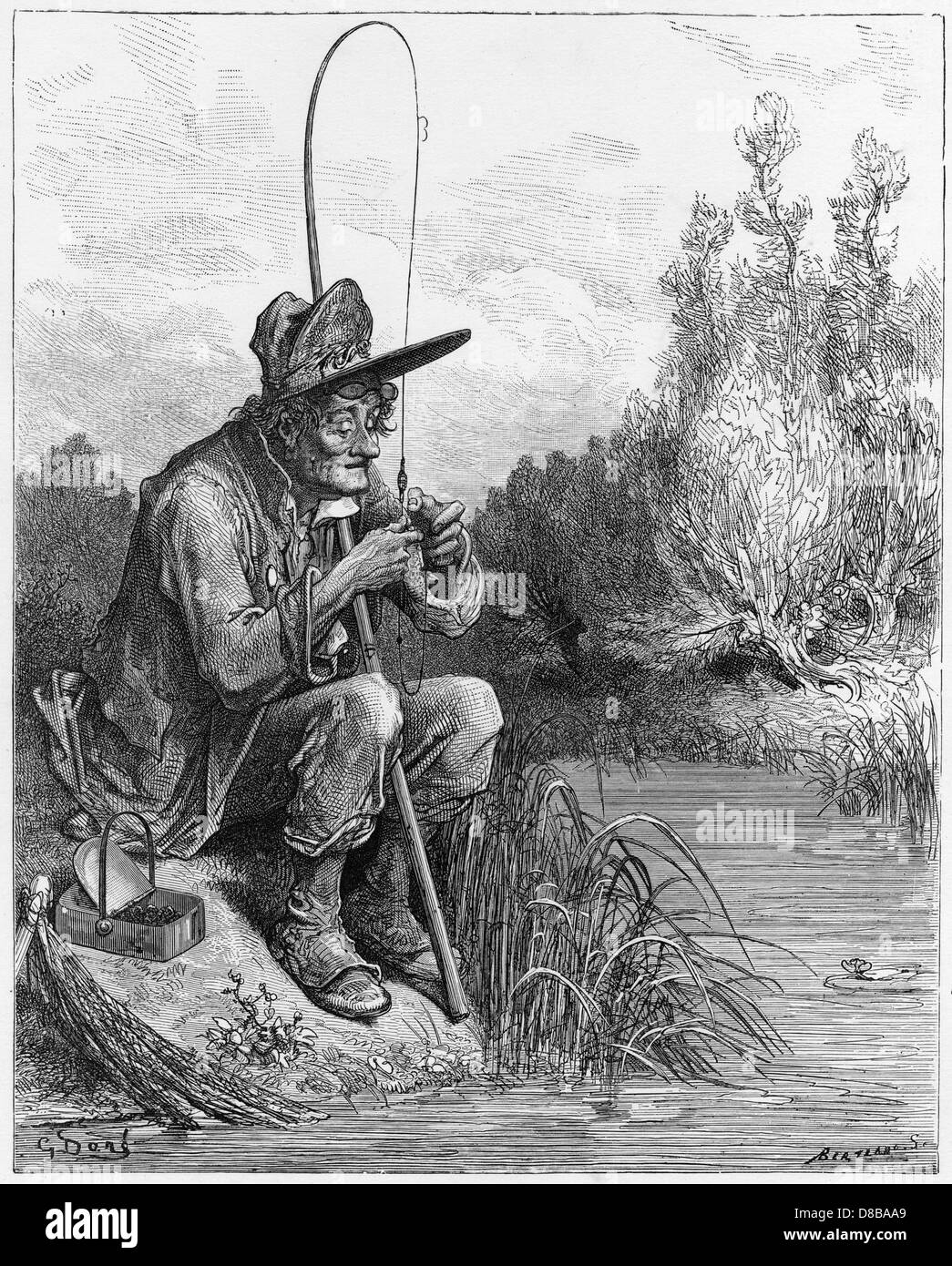 Little Fish - le Fisher Banque D'Images