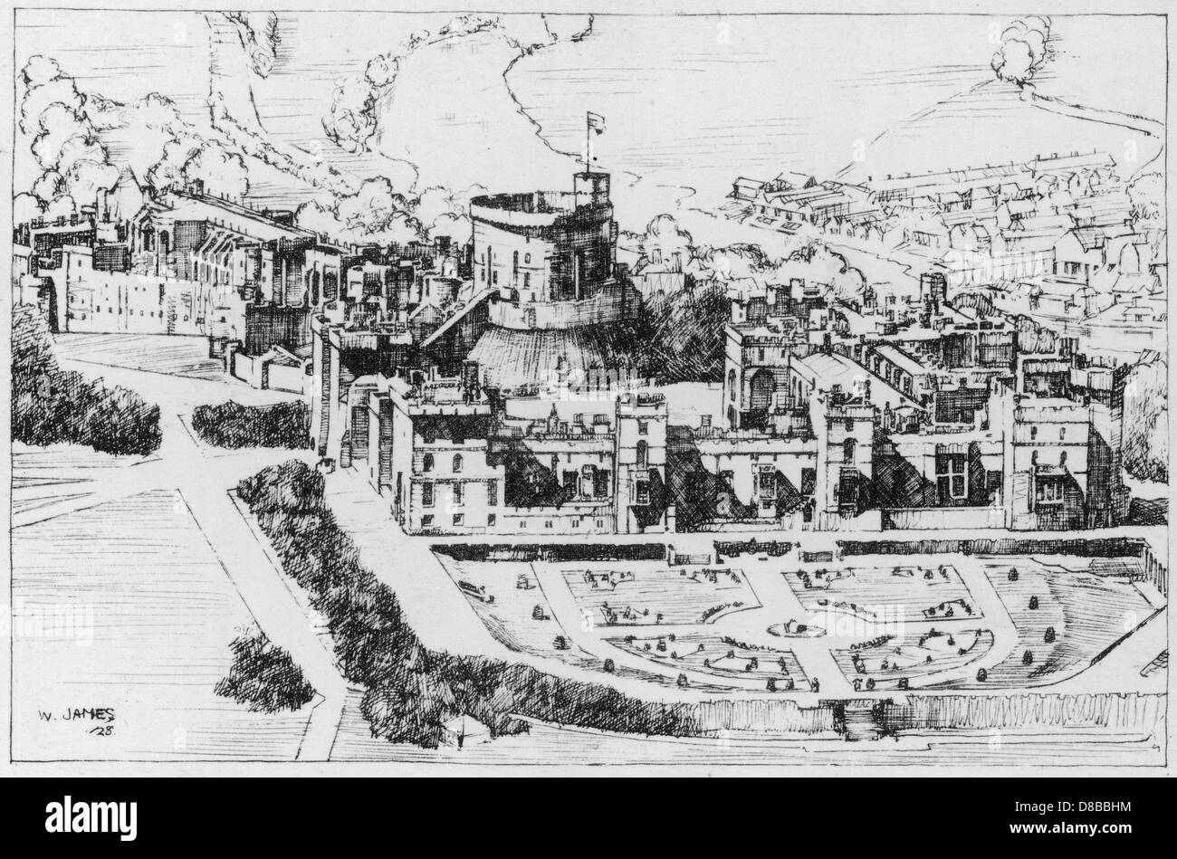 CHÂTEAU DE WINDSOR / W JAMES Banque D'Images