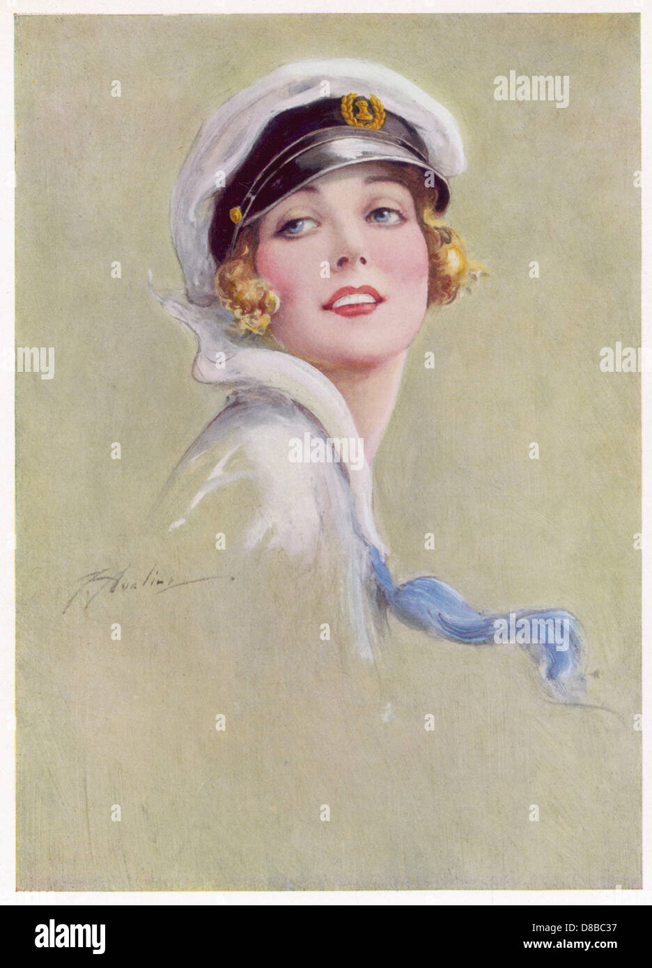 FEMME YACHTING 1931 Banque D'Images