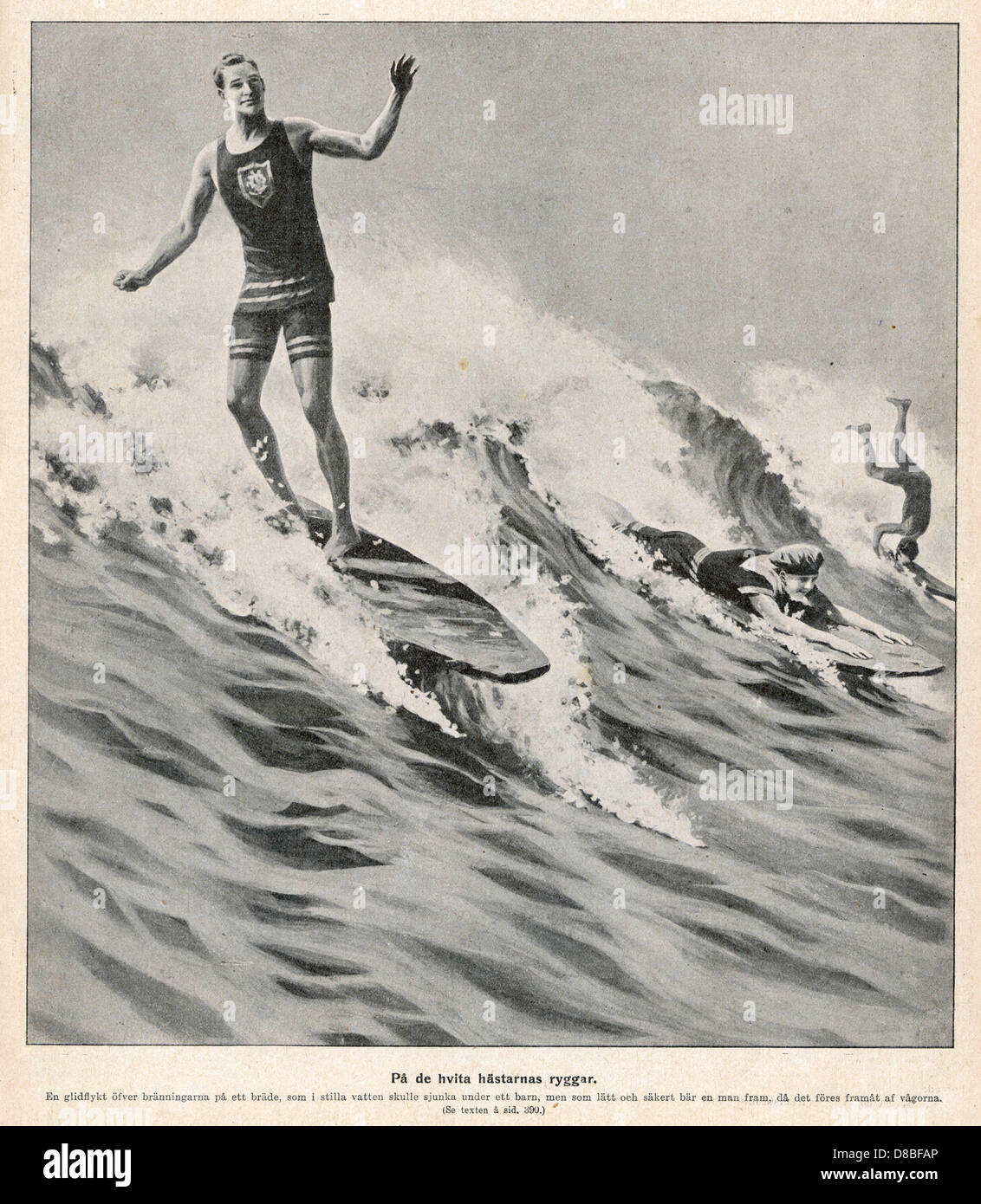 Surf en 1910 Banque D'Images