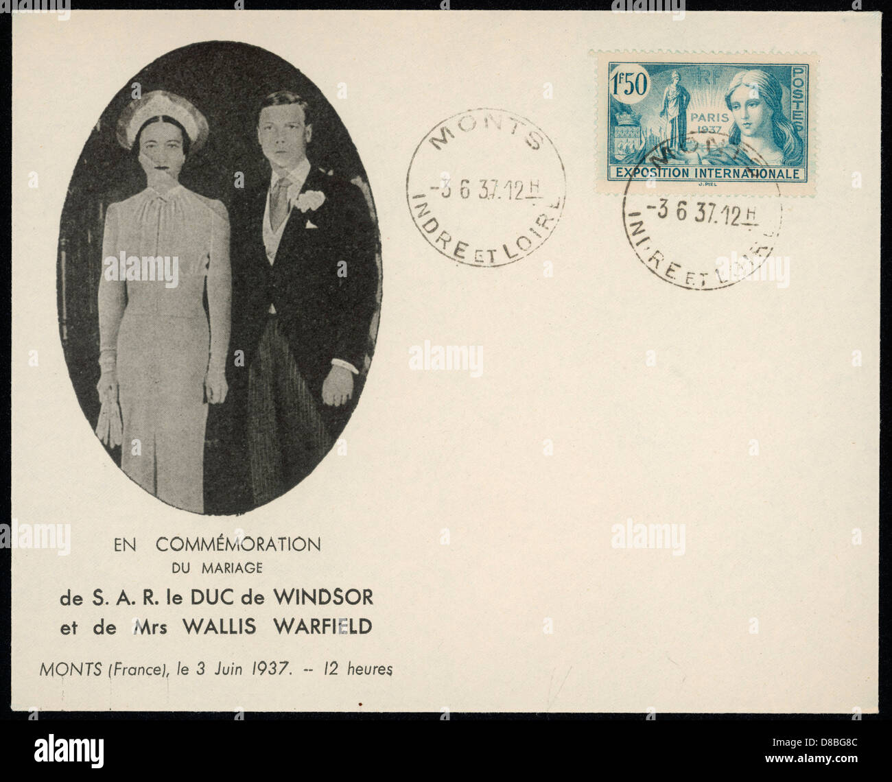 EDWARD WEDS WALLIS Banque D'Images