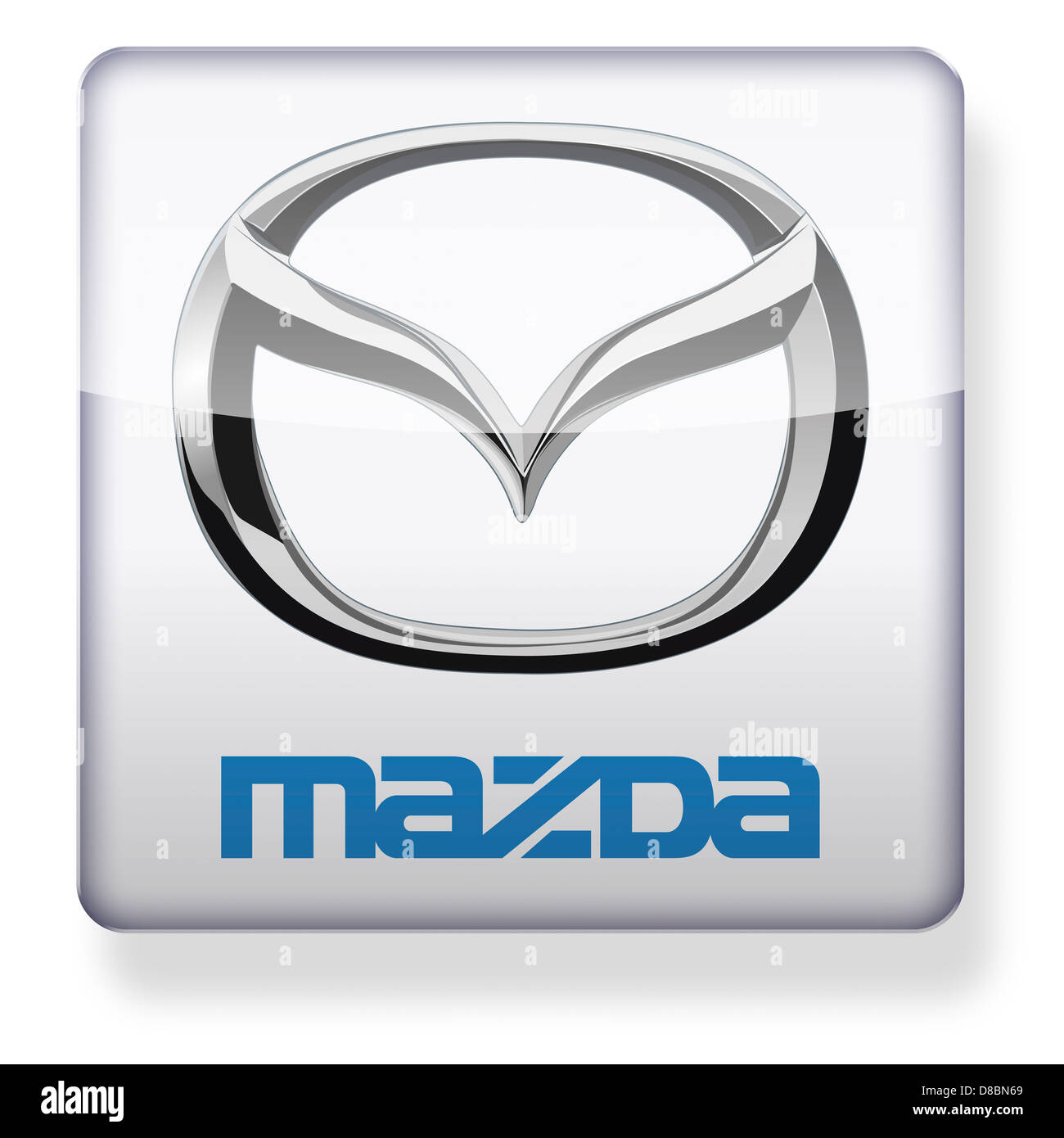 Logo Mazda comme une icône de l'application. Chemin de détourage inclus. Banque D'Images