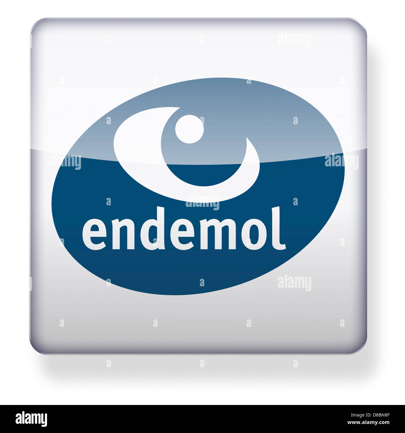 Logo d'Endemol en tant qu'icône de l'application. Chemin de détourage inclus. Banque D'Images