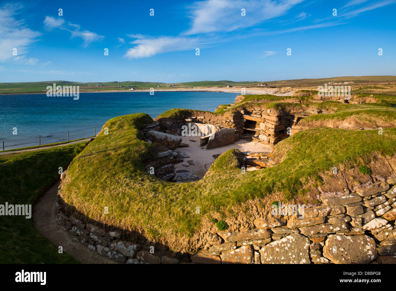 Skara Brae village préhistorique au Patrimoine Mondial de l'Orkney Islands Banque D'Images