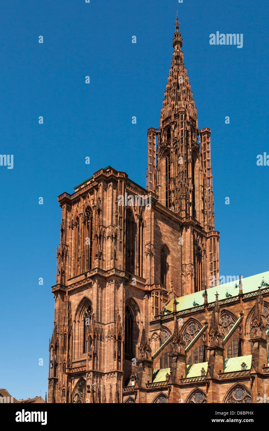 Cathédrale gothique Notre Dame Strasbourg Alsace, France, Europe Banque D'Images Cathédrale gothique Notre Dame Strasbourg Alsace, France, Europe Banque D'Images