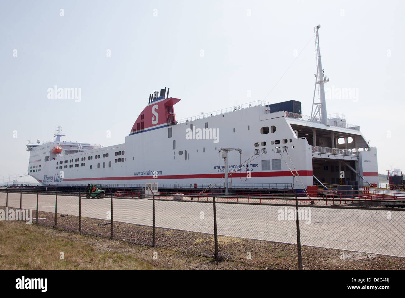 Stena transporter dans le port de Hoek van Holland aux Pays-Bas Banque D'Images