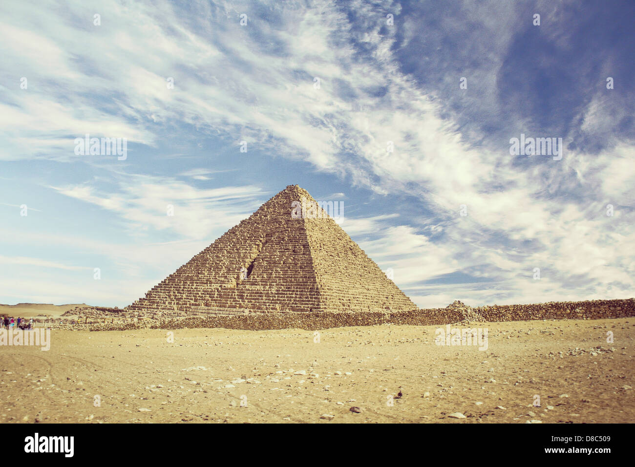 Grande pyramide de Gizeh HDR Banque D'Images