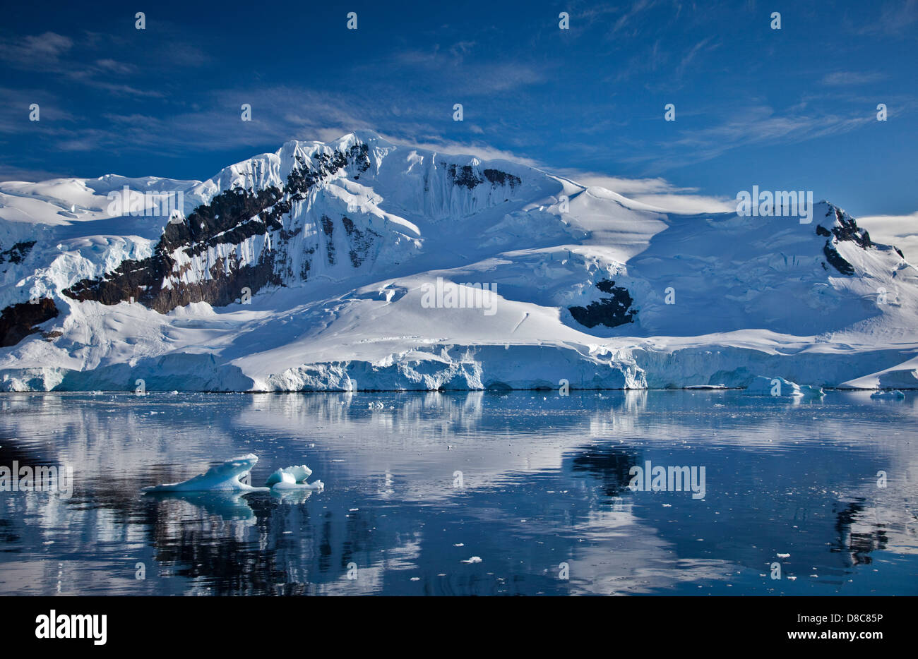 Paradise Bay, péninsule antarctique Banque D'Images