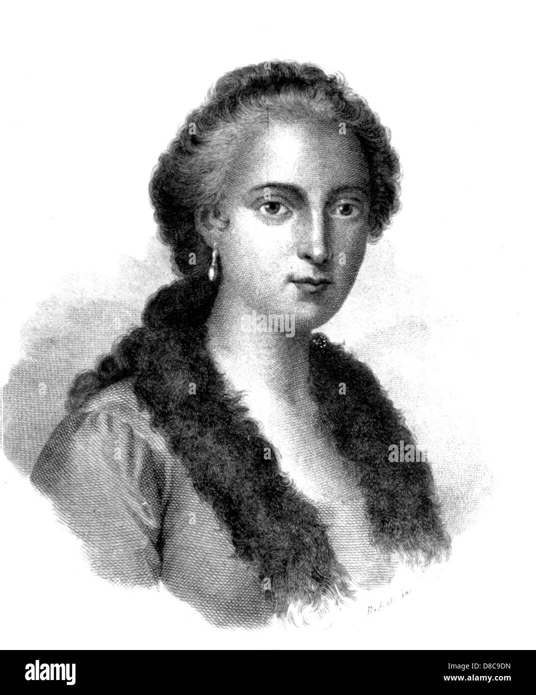 MARIA AGNESI (1718-1799) mathématicien italien et philosophert Banque D'Images