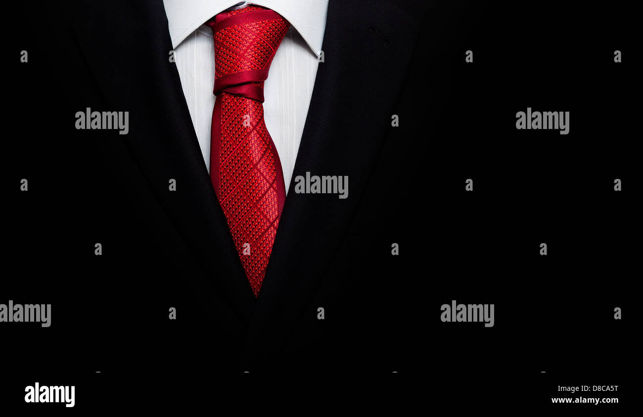 Costume cravate noir Banque de photographies et d'images à haute résolution  - Alamy