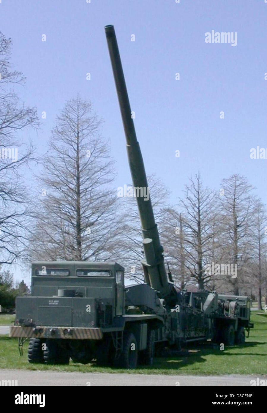 Annie atomique 280 mm canon de campagne à Aberdeen Proving Grounds. Banque D'Images