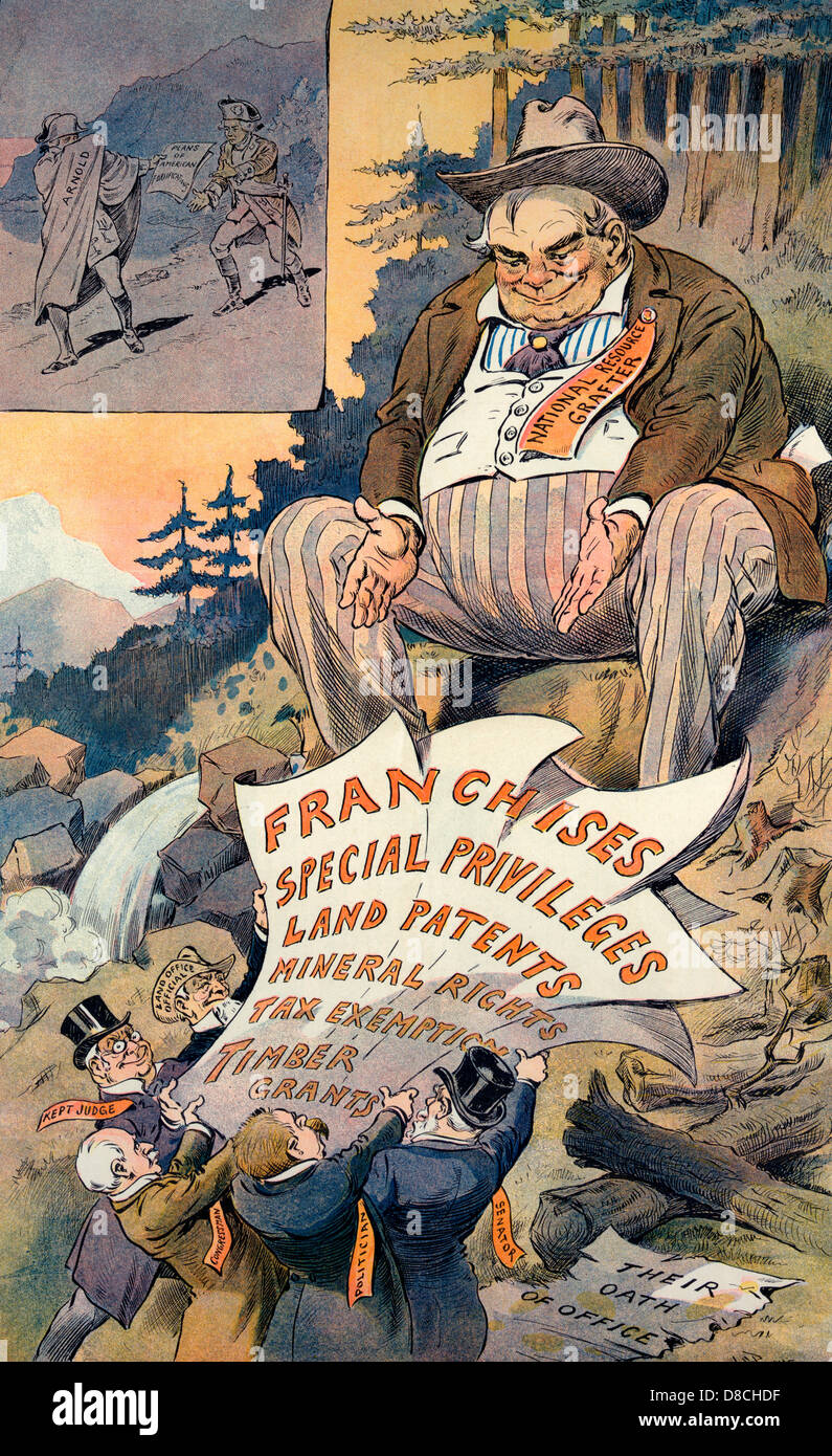 L'Arnolds moderne, caricature politique, vers 1908 Banque D'Images