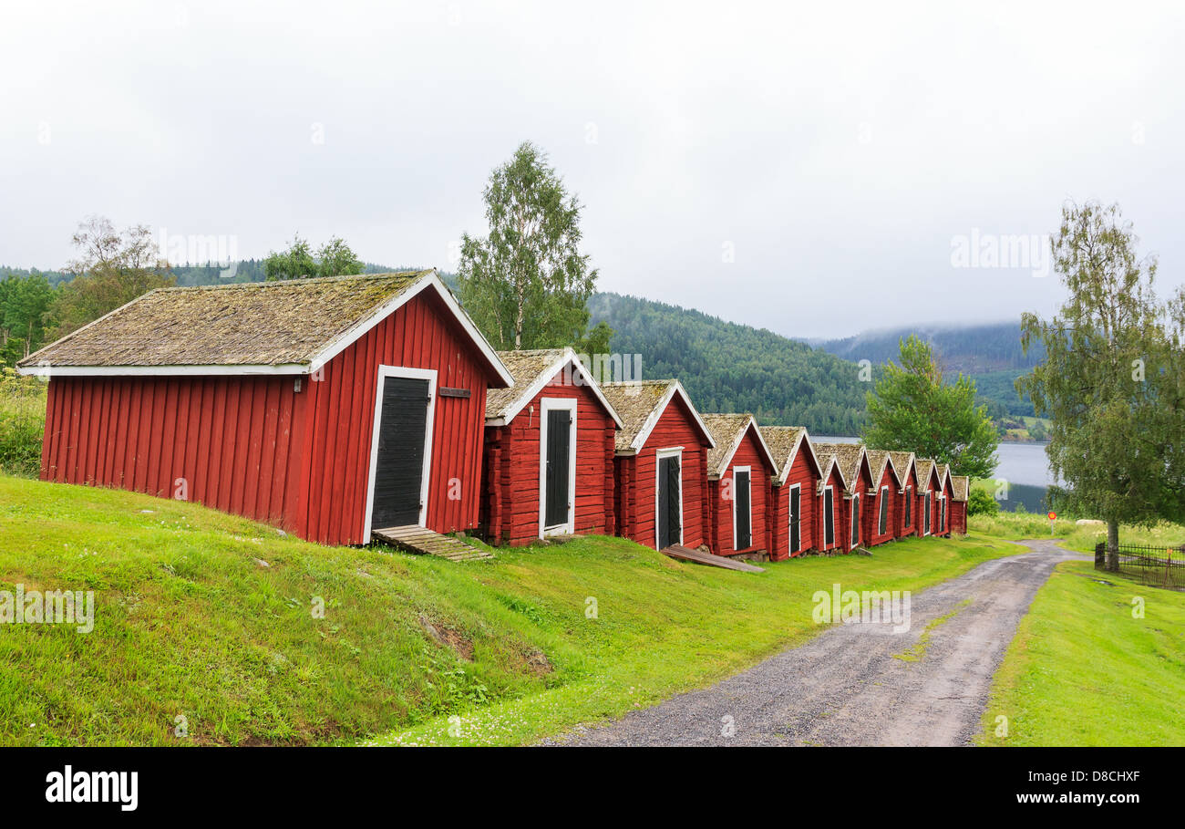 Église Nordingrå Village, Nord de la Suède (situé dans la zone du patrimoine mondial naturel de l'UNESCO 'Autre') Banque D'Images