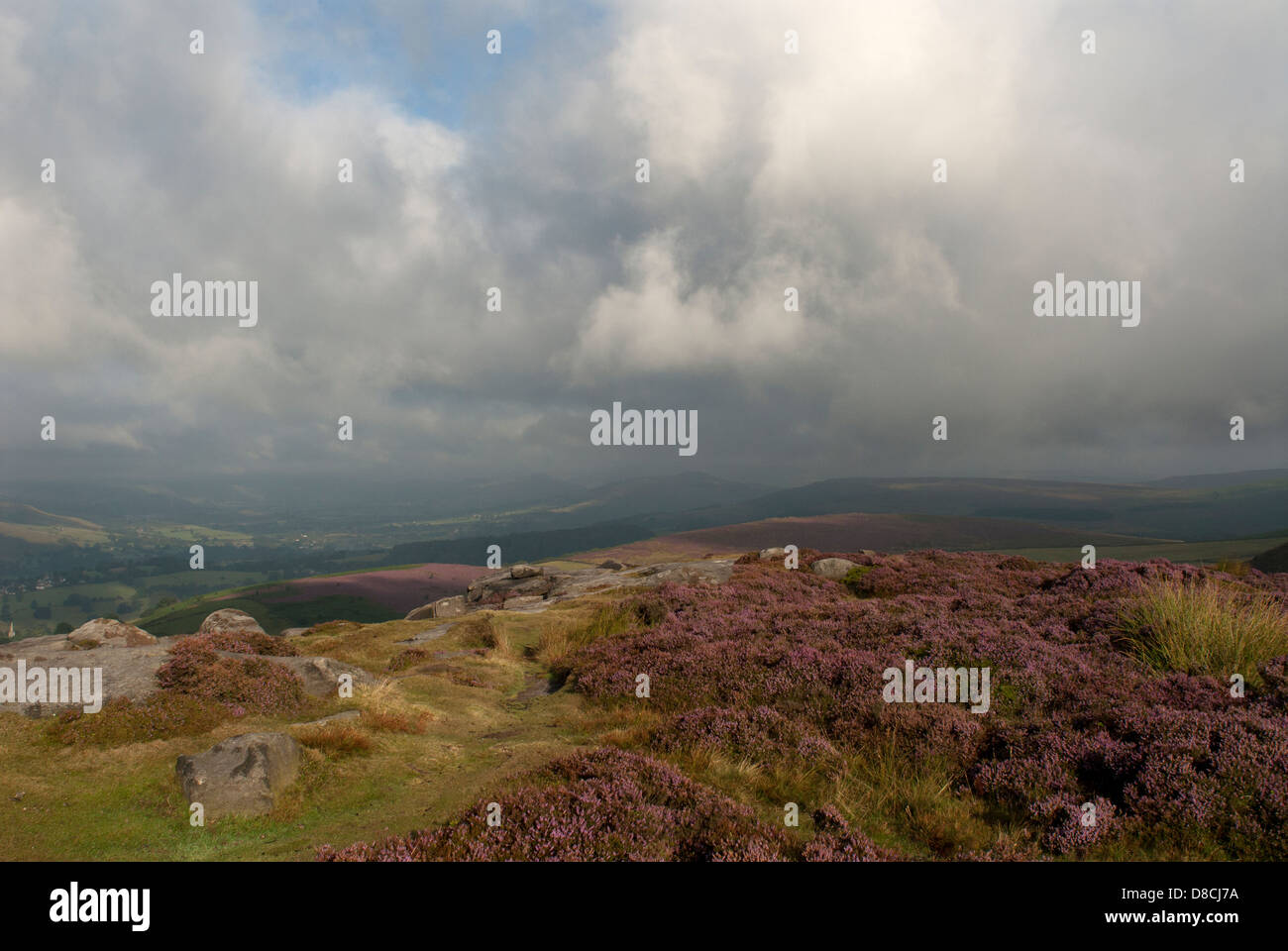 Vue depuis Higger Tor, Derbyshire Peak District Banque D'Images