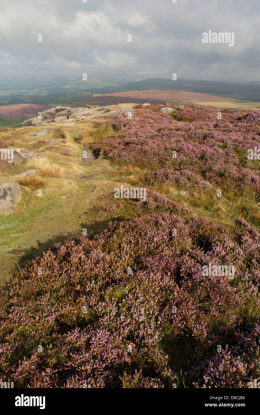 Vue depuis Higger Tor, Derbyshire Peak District Banque D'Images