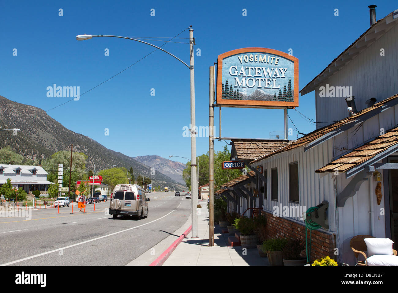 Yosemite Gateway Motel, Lee Vining sur la pittoresque route 395 dans l'Est de la Sierra Nevada, en Californie Banque D'Images