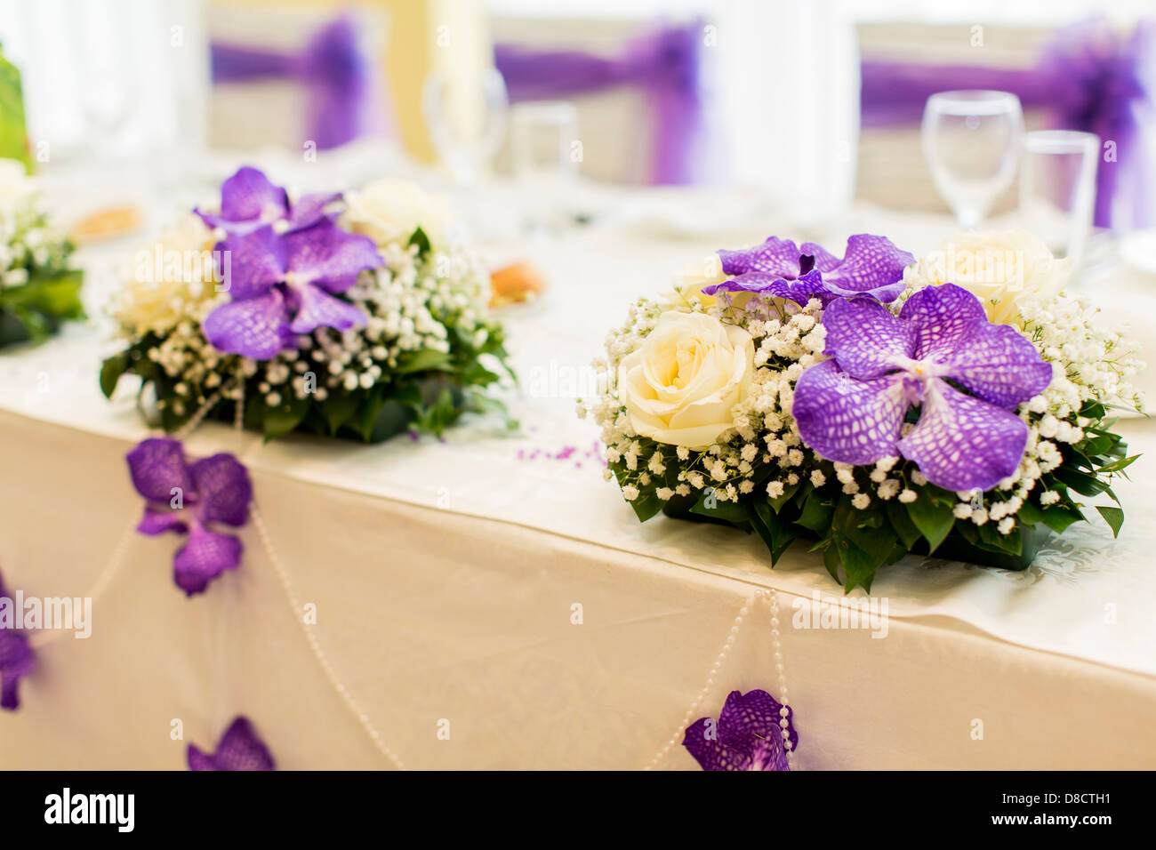 Table de mariage Banque D'Images