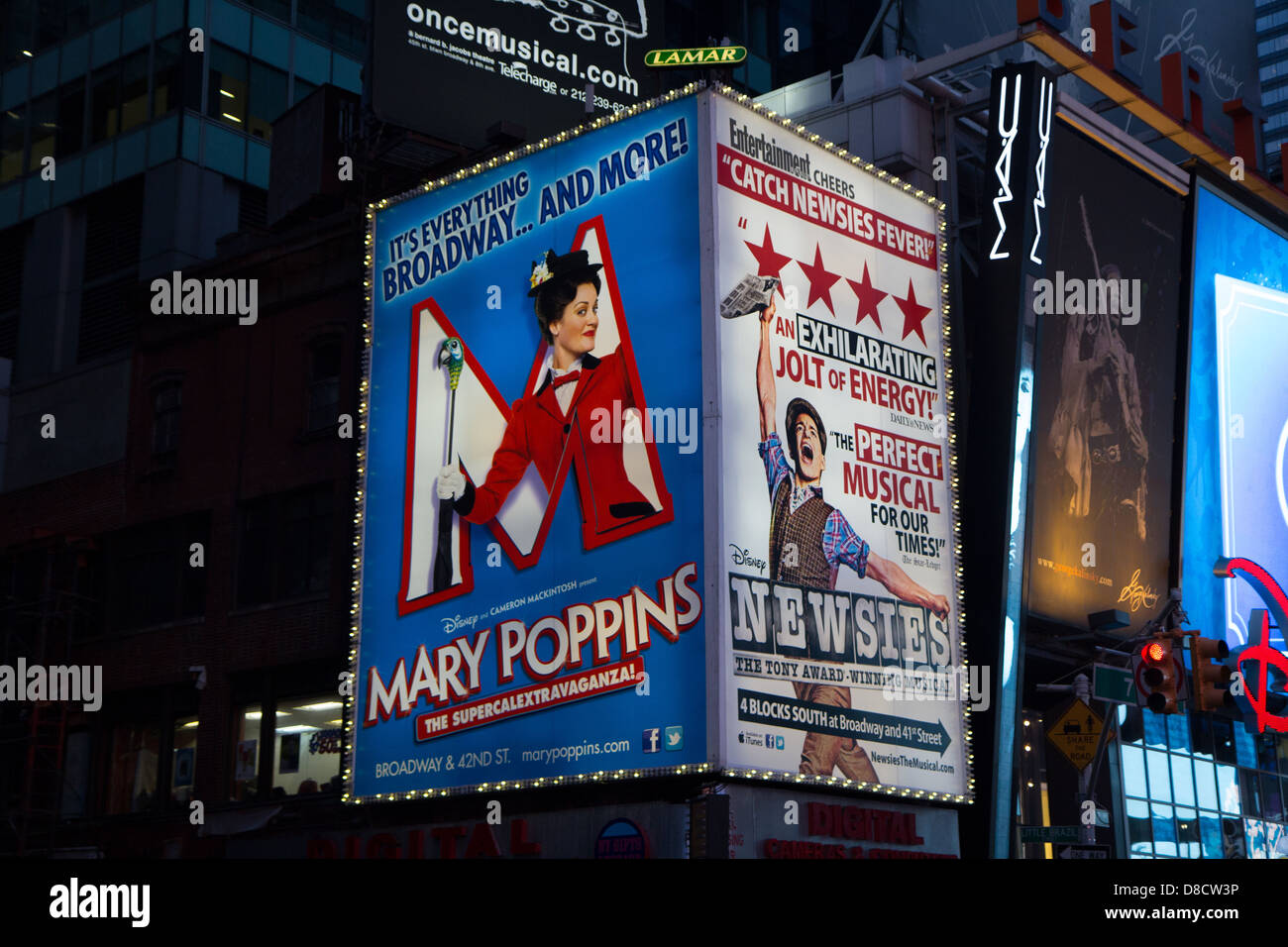 Mary Poppins Broadway Show Sign Times Square America New York City NY Big Apple USA Banque D'Images