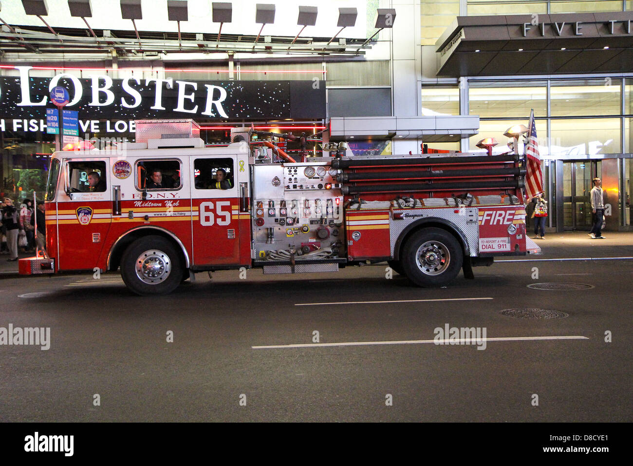 American Fire Station à l'extérieur du moteur Lobster restaurant New York NY USA Banque D'Images