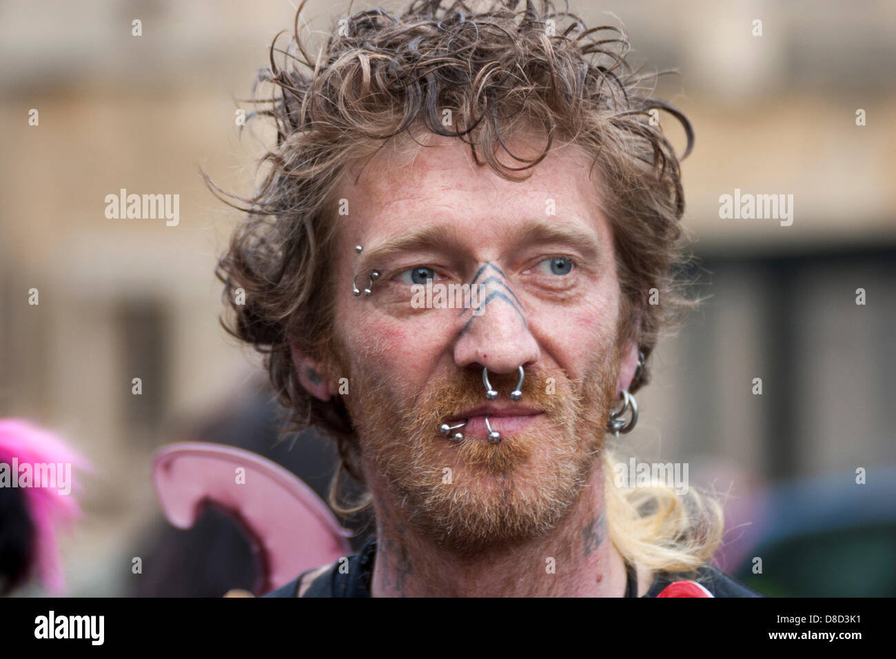 2013-05-25 Westminster, Londres. Une manifestation devant le Parlement contre la géo-ingénierie, les aliments génétiquement modifiés et des semences Monsanto géant a attiré de nombreux autres militants. Banque D'Images