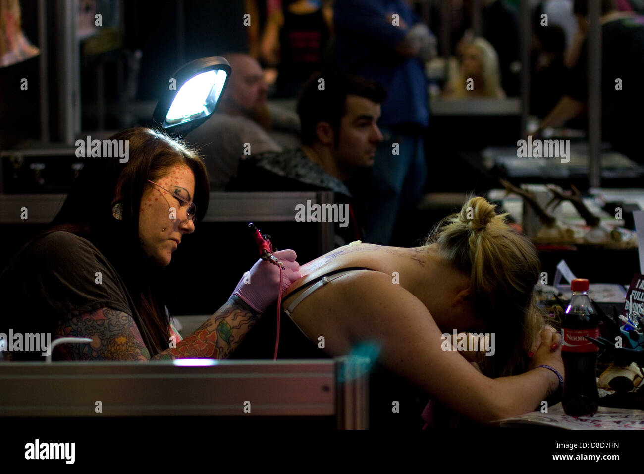 Le Great British Tattoo Show tenu à Alexandra Palace, Londres. Des centaines de designer et artiste de tatouage ont montré leur habileté et l'art de Londres. British, tatouage, Show , artiste, corps Banque D'Images