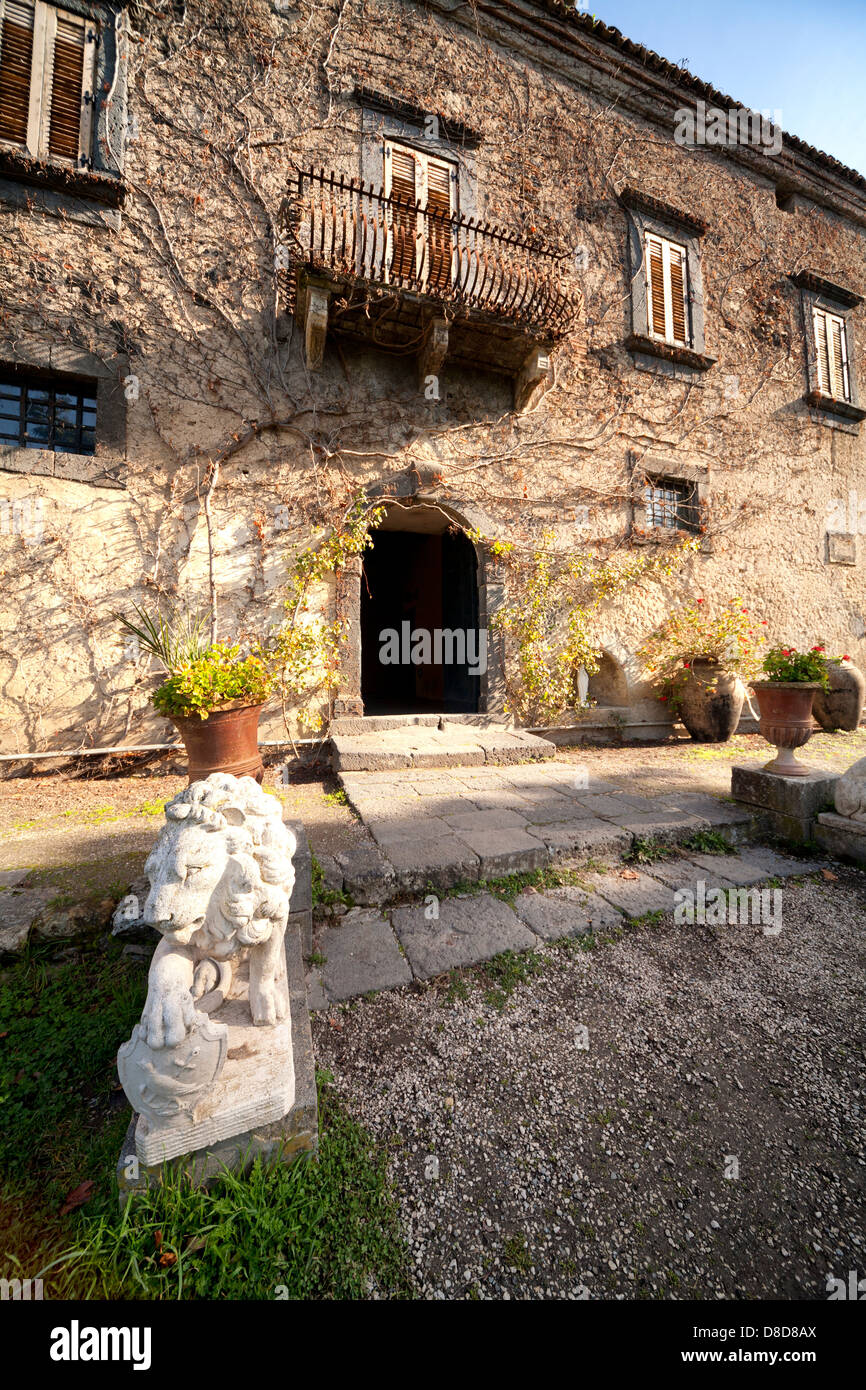 Château de Nelson à Bronte, Sicile, Italie Banque D'Images