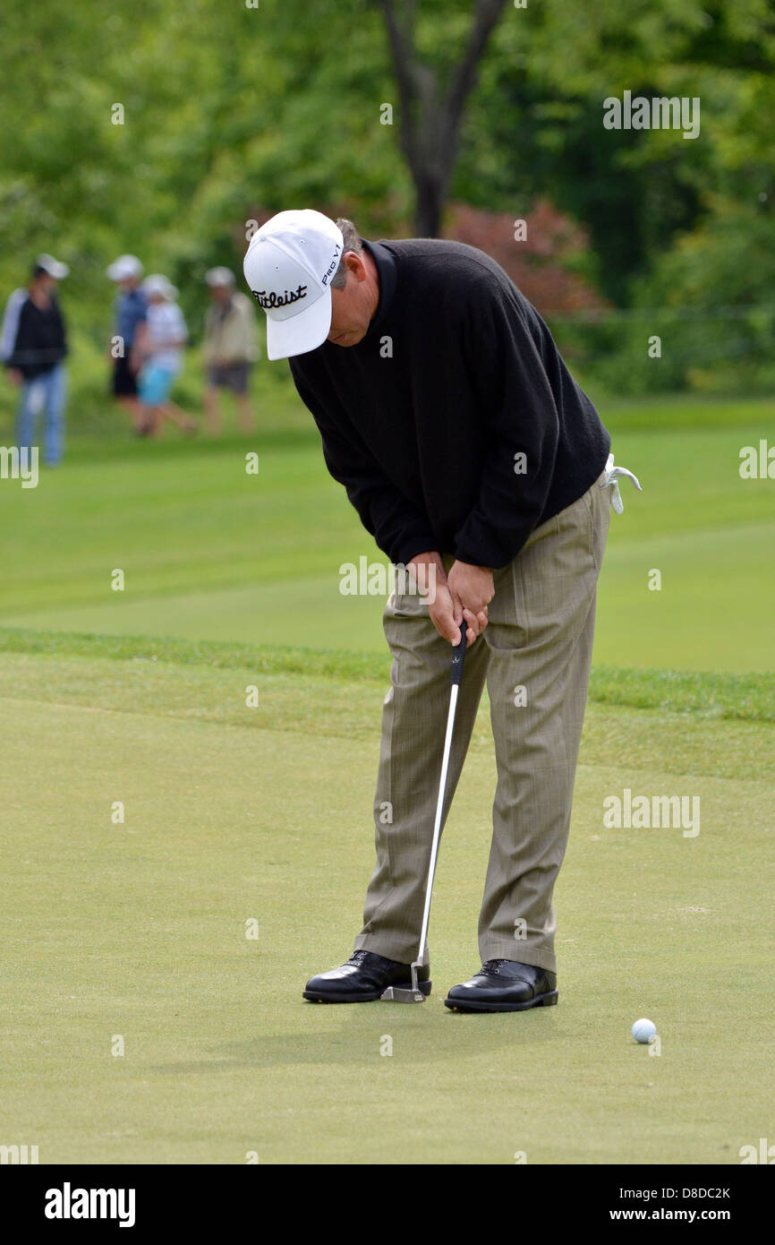 24 mai 2013 - St. Louis, MO, USA - 25 mai 2013 : lors de la troisième ronde de la Senior PGA Championship à Bellerive Country Club à St Louis. Banque D'Images