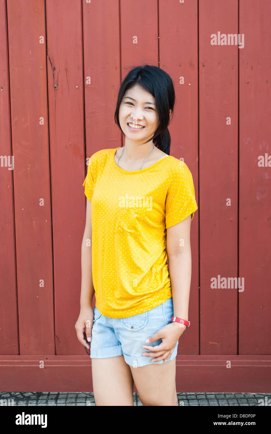 Asian Thai Girl en effet naturel Banque D'Images