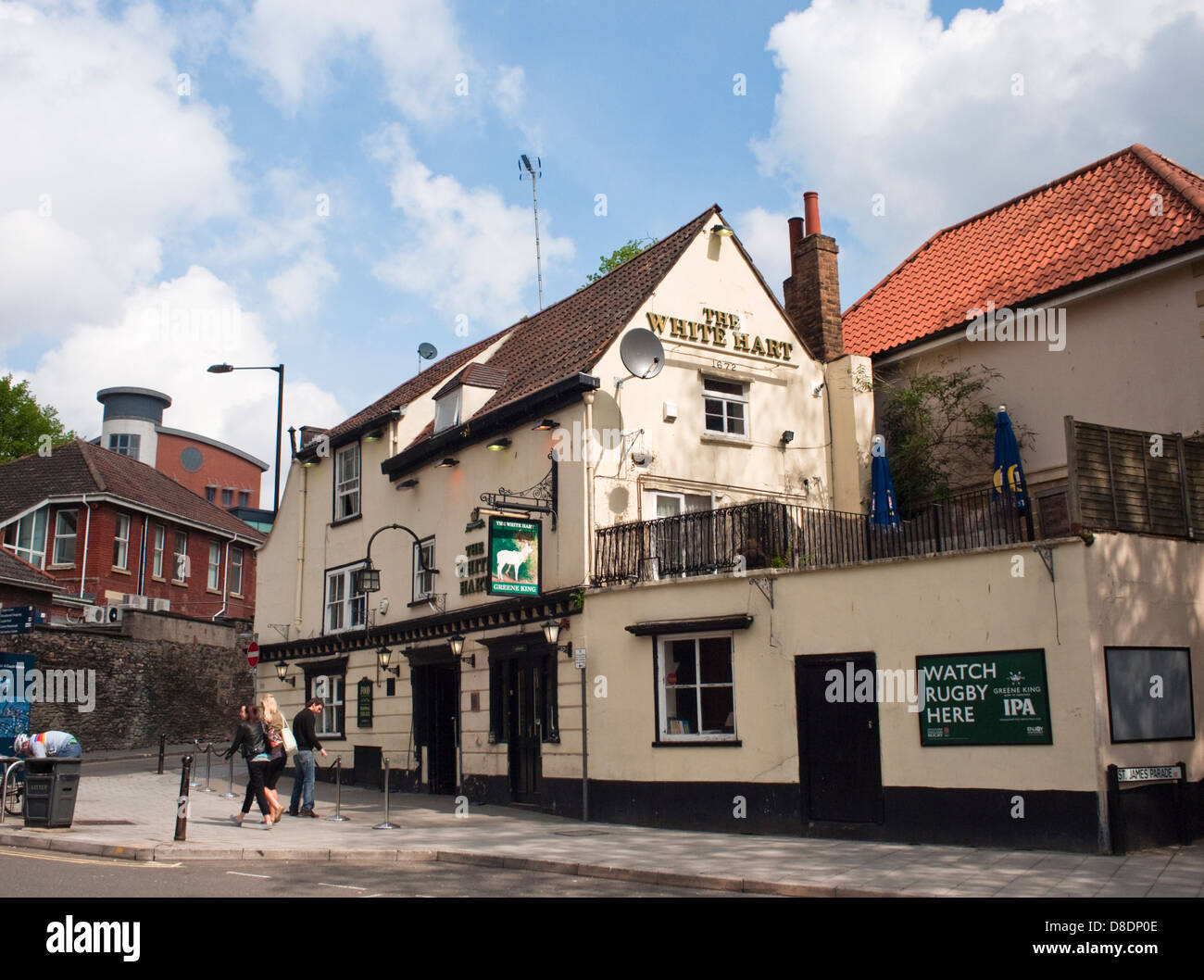 Le White Hart Pub Bristol city centre Banque D'Images