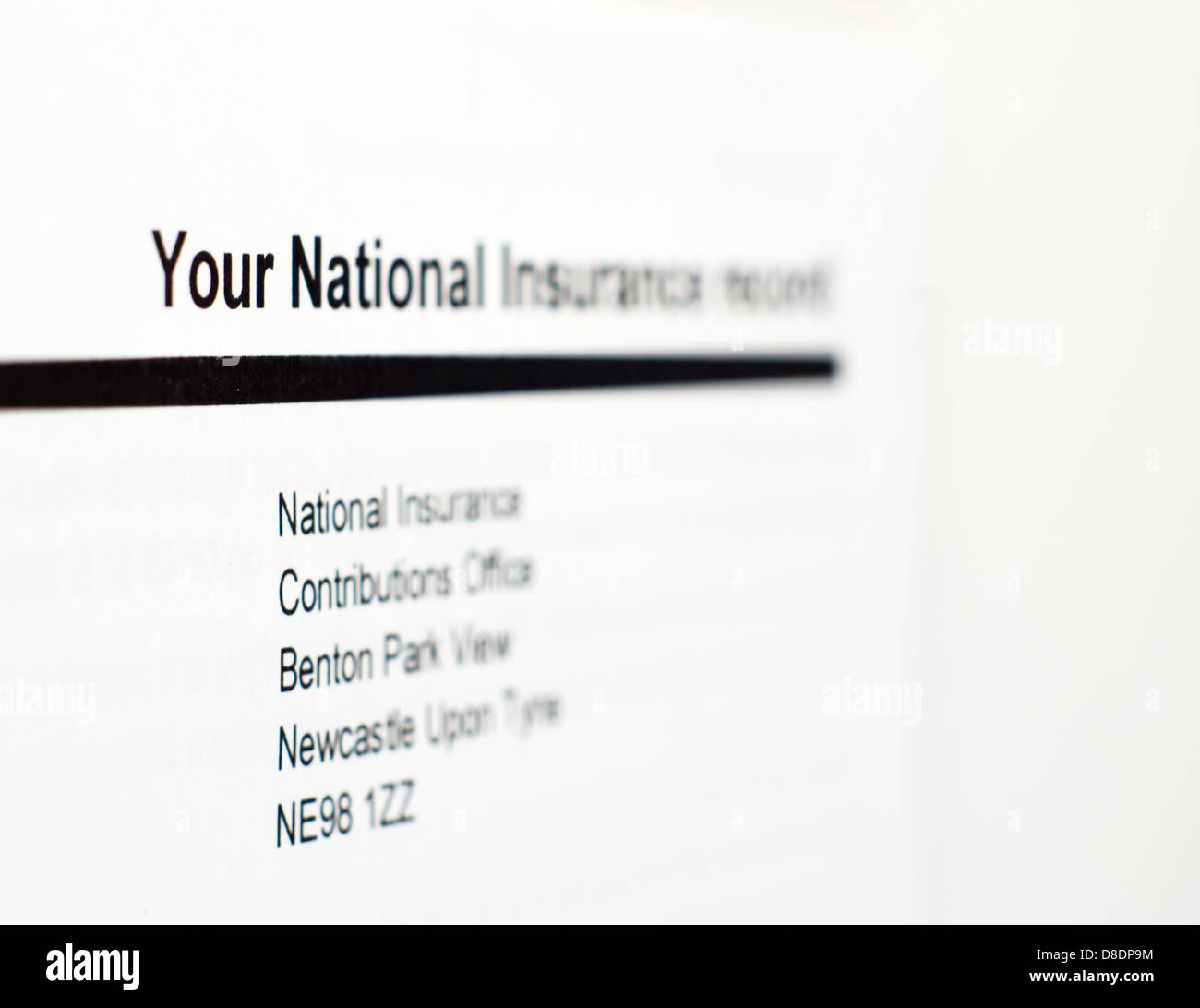 Pension d'État Paperwork Banque D'Images