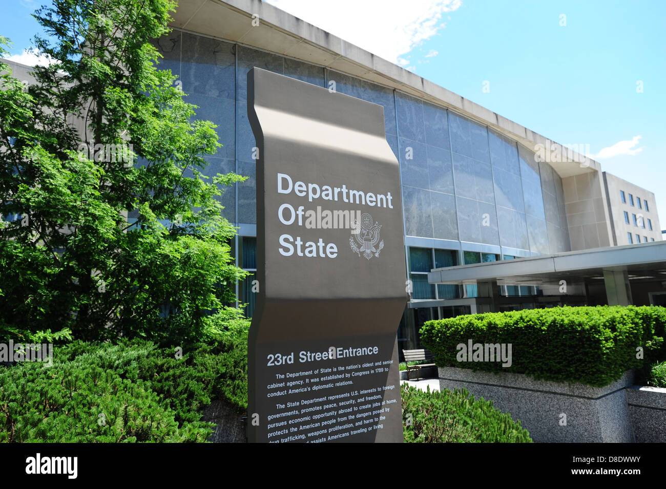 USA Washington DC District de Columbia Gouvernement fédéral, le Ministère des affaires étrangères de l'État à la diplomatie publique des diplomates Banque D'Images