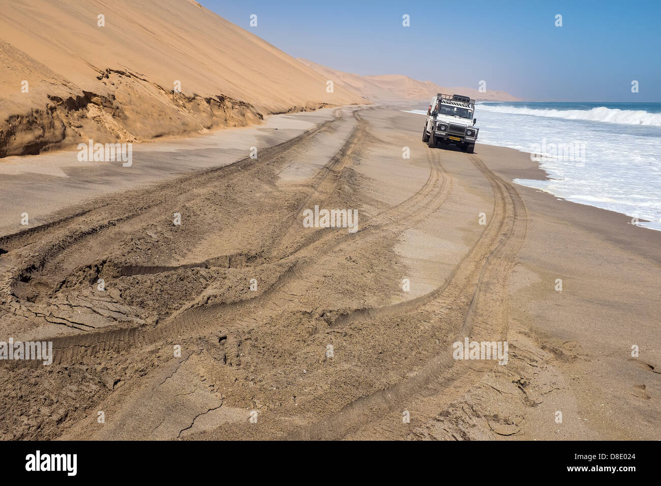 Voyage Safari aux côtés de dunes et la mer en Namibie Banque D'Images