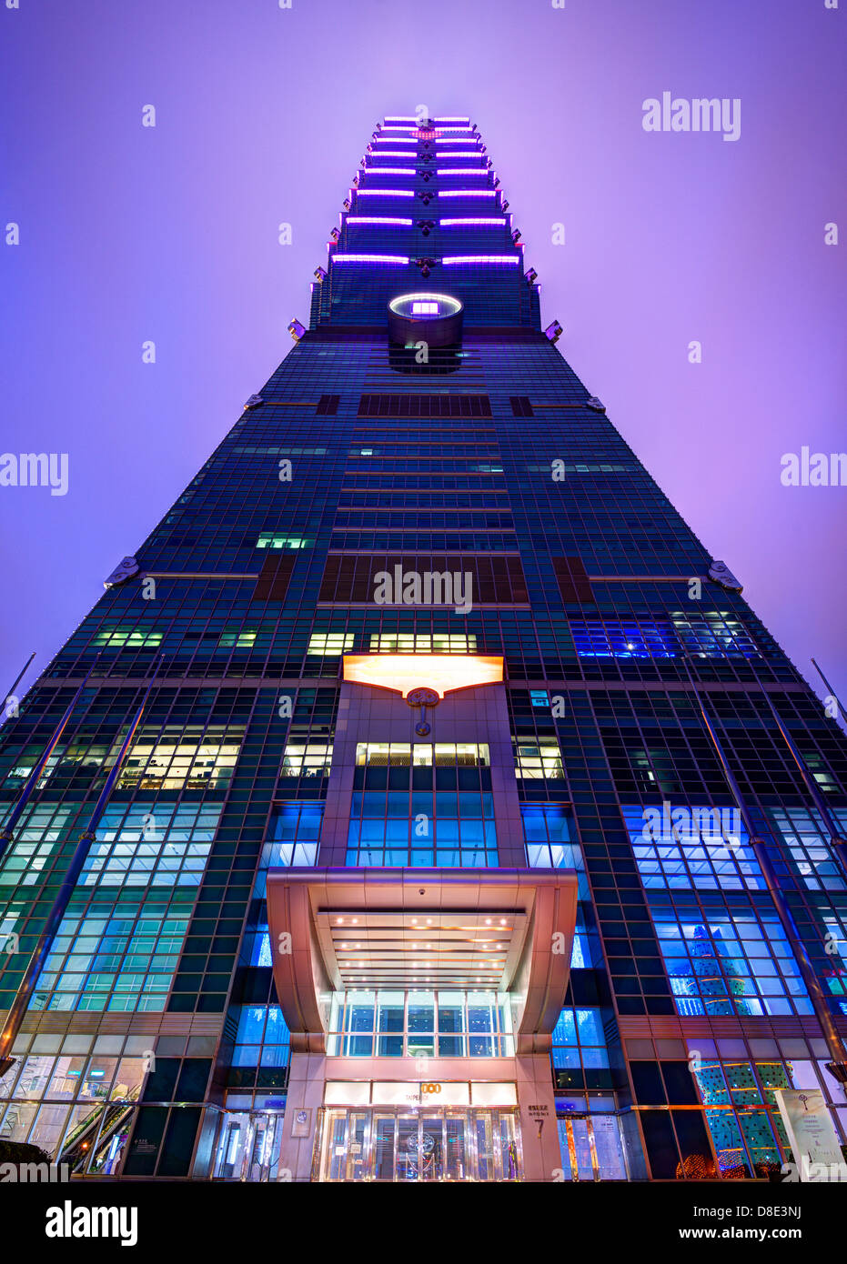 Gratte-ciel Taipei 101 à Taipei, Taïwan. Banque D'Images