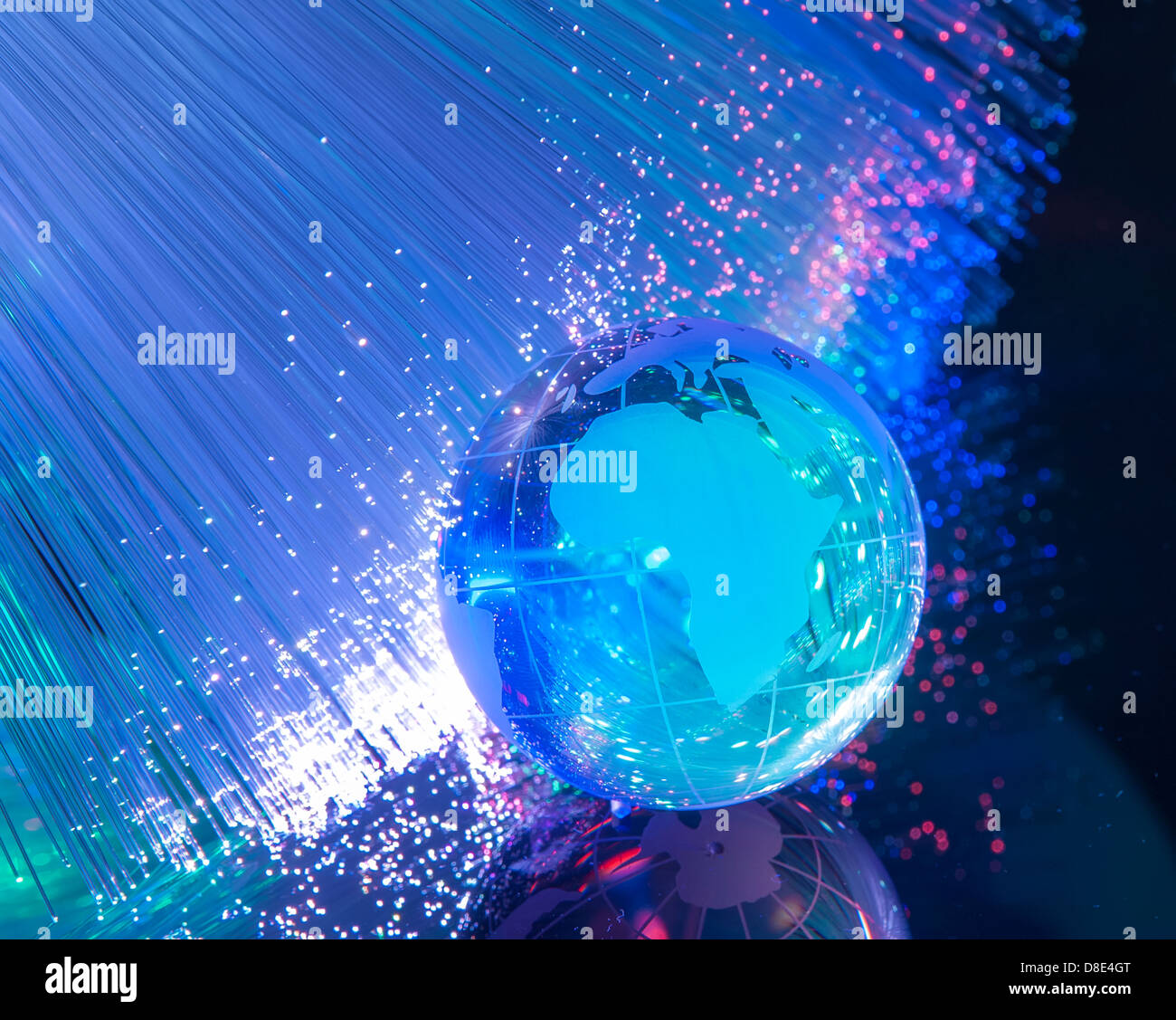 Carte Du Monde De La Technologie Fibre Optique Contre Style Background Photo Stock Alamy